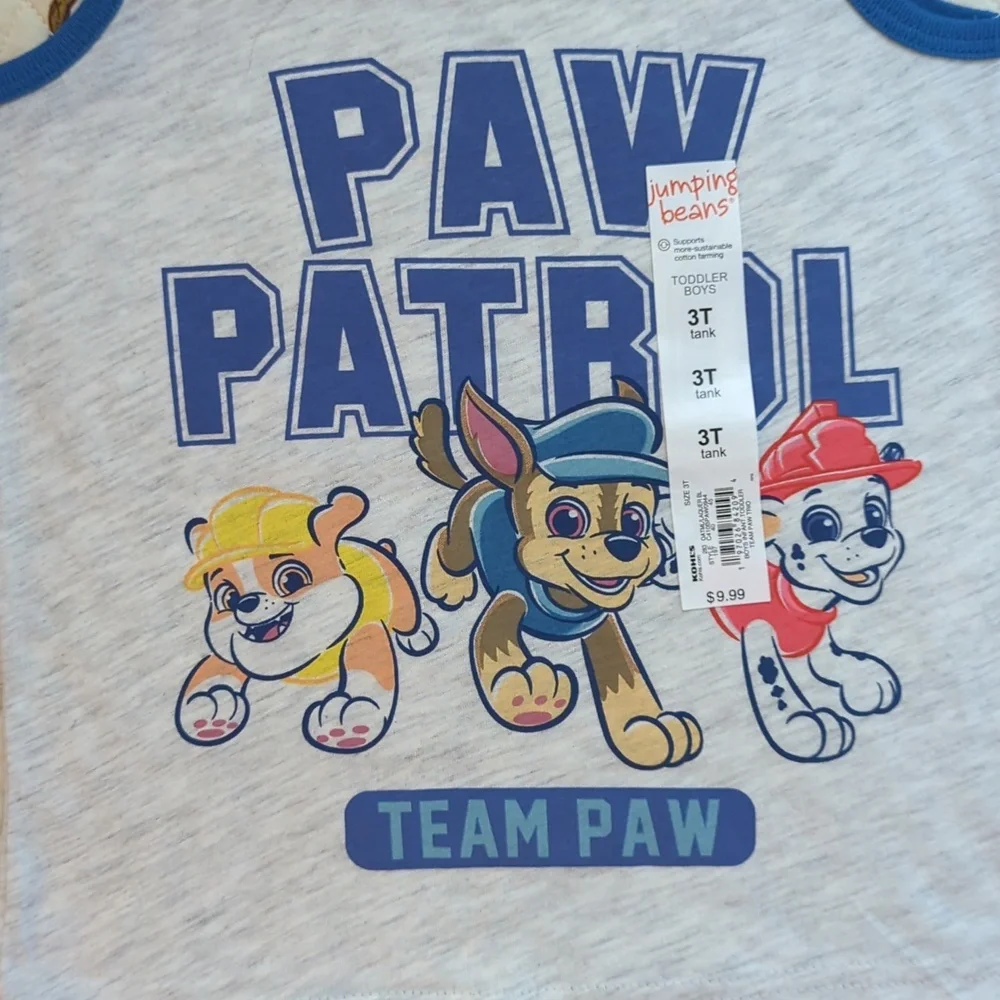 Jumping Beans Blue and Gray Tank Top with Paw Patrol Design - Picture 2 of 4
